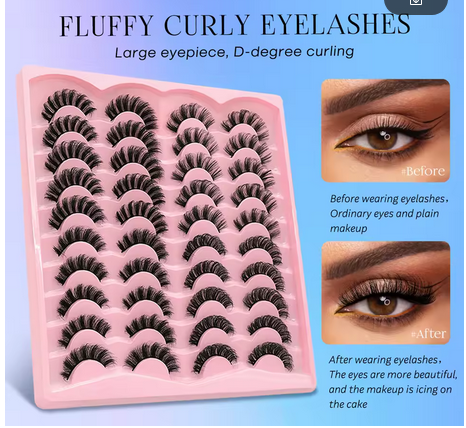 Fake Eyelashes 3D Mink Lashes Fluffy Soft Wispy Eyelash Extension 4 styles Mink False Eyelashes Makeup