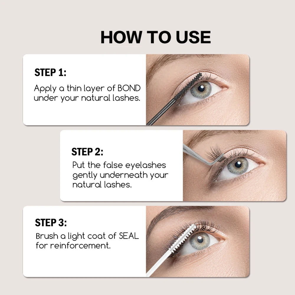 2-in-1 Lash Bond & Seal | Waterproof, Long-Lasting False Eyelash Glue & Remover