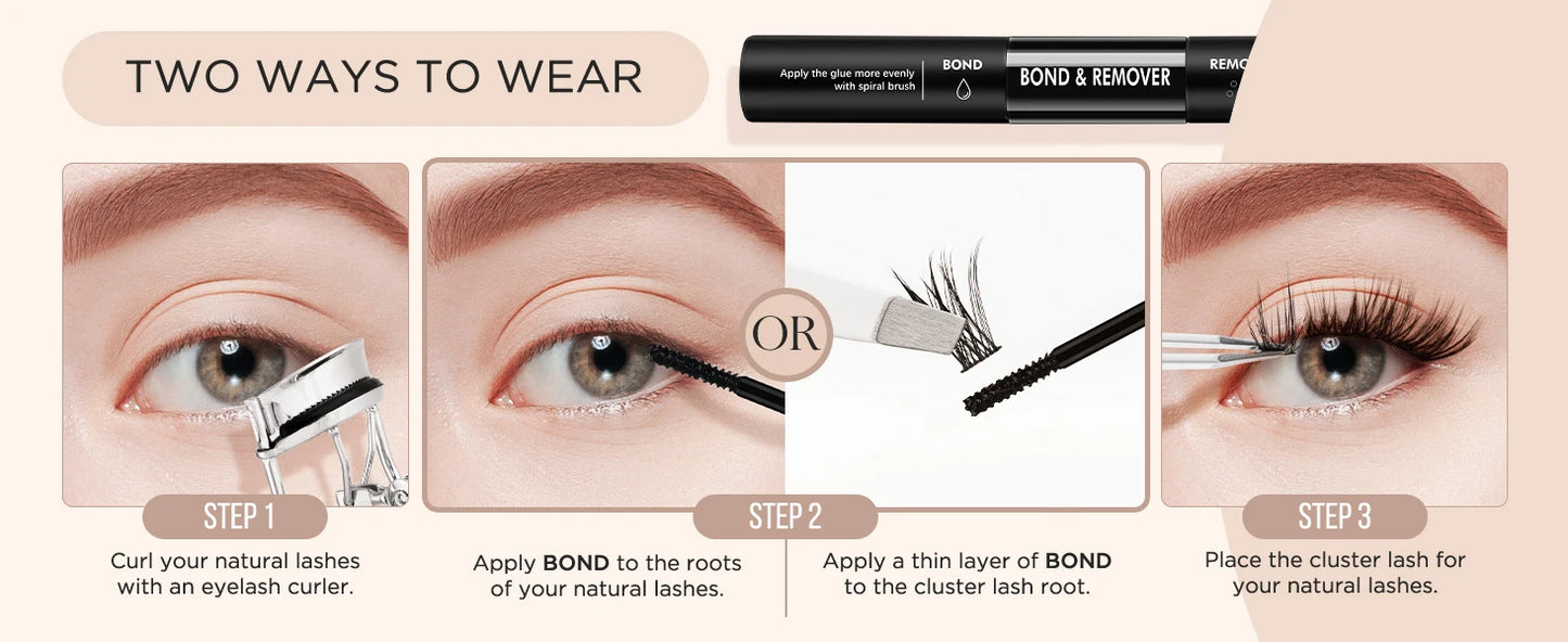 2-in-1 Lash Bond & Seal | Waterproof, Long-Lasting False Eyelash Glue & Remover