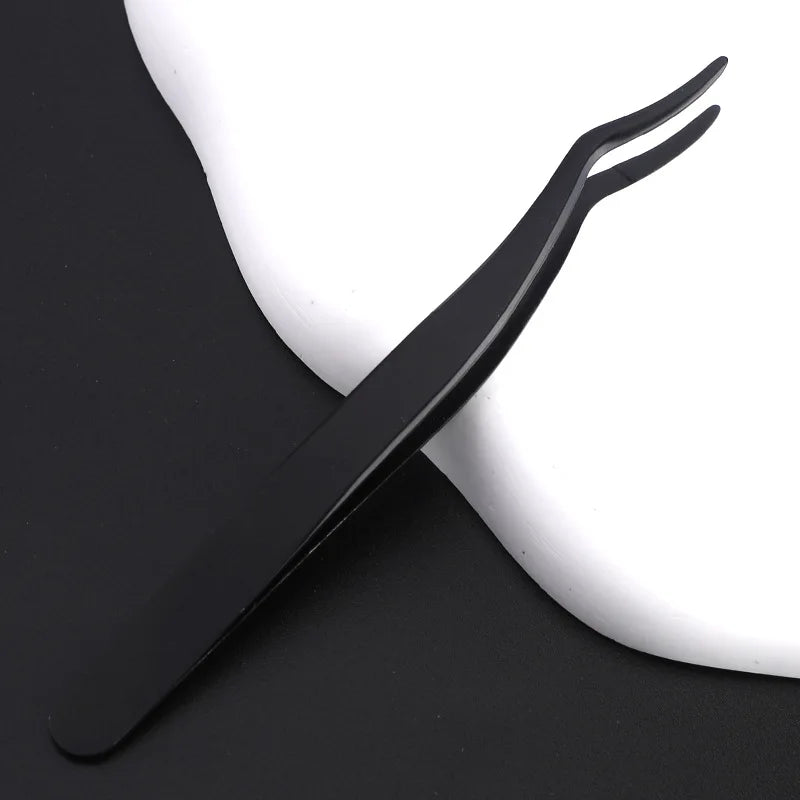 Stainless Steel False Eyelash Tweezers | Precision Tool for Lash Application