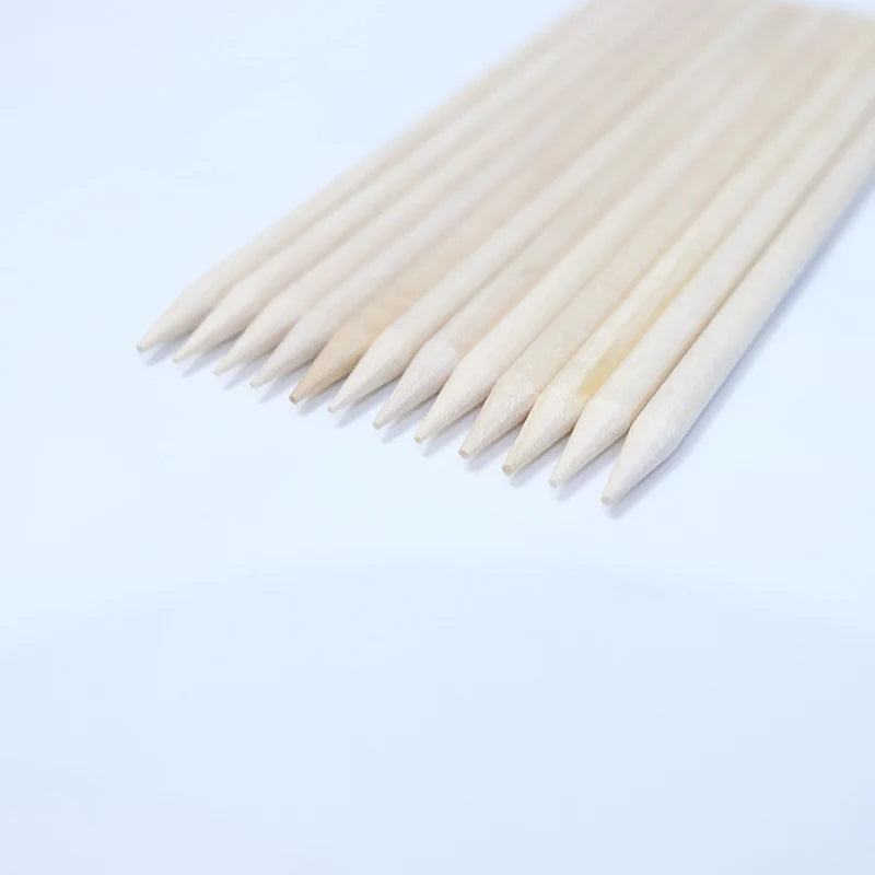 20/50/100pcs Nail Cuticle Pusher Wooden Design Drawing Painting Stick Remover Orange Wood Sticks for Nail Art Tools