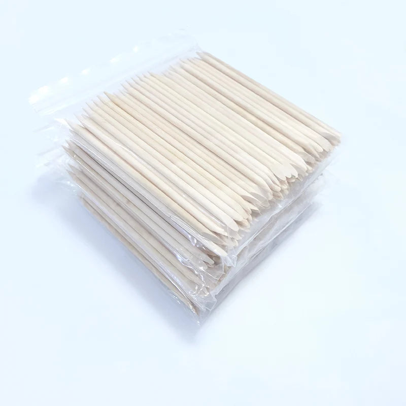 20/50/100pcs Nail Cuticle Pusher Wooden Design Drawing Painting Stick Remover Orange Wood Sticks for Nail Art Tools