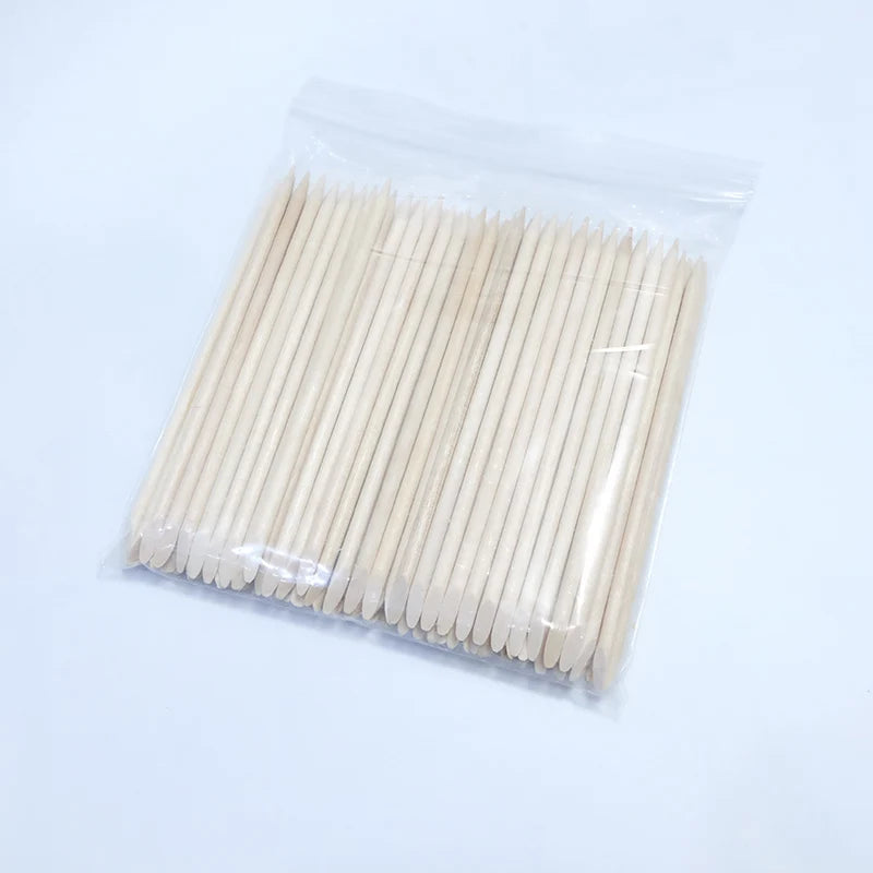 20/50/100pcs Nail Cuticle Pusher Wooden Design Drawing Painting Stick Remover Orange Wood Sticks for Nail Art Tools