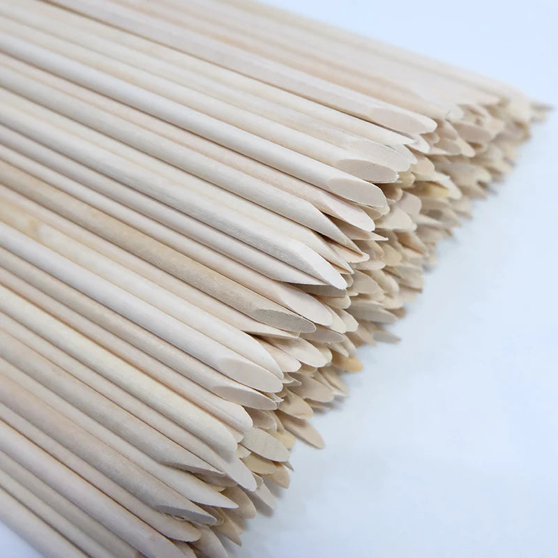 20/50/100pcs Nail Cuticle Pusher Wooden Design Drawing Painting Stick Remover Orange Wood Sticks for Nail Art Tools