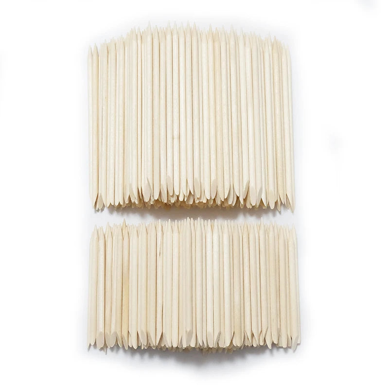 20/50/100pcs Nail Cuticle Pusher Wooden Design Drawing Painting Stick Remover Orange Wood Sticks for Nail Art Tools