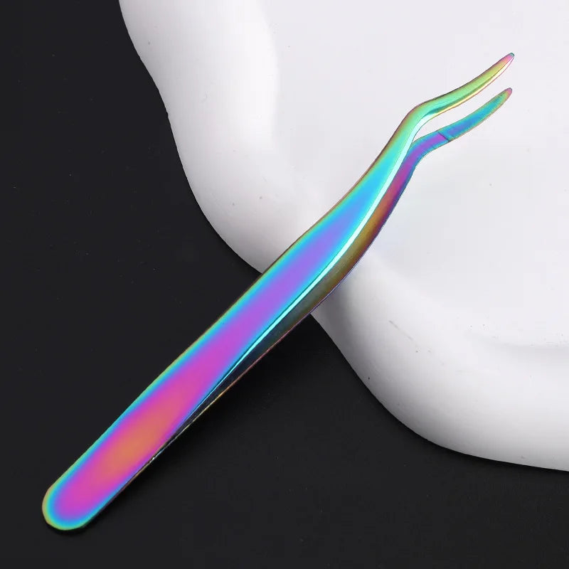 Stainless Steel False Eyelash Tweezers | Precision Tool for Lash Application