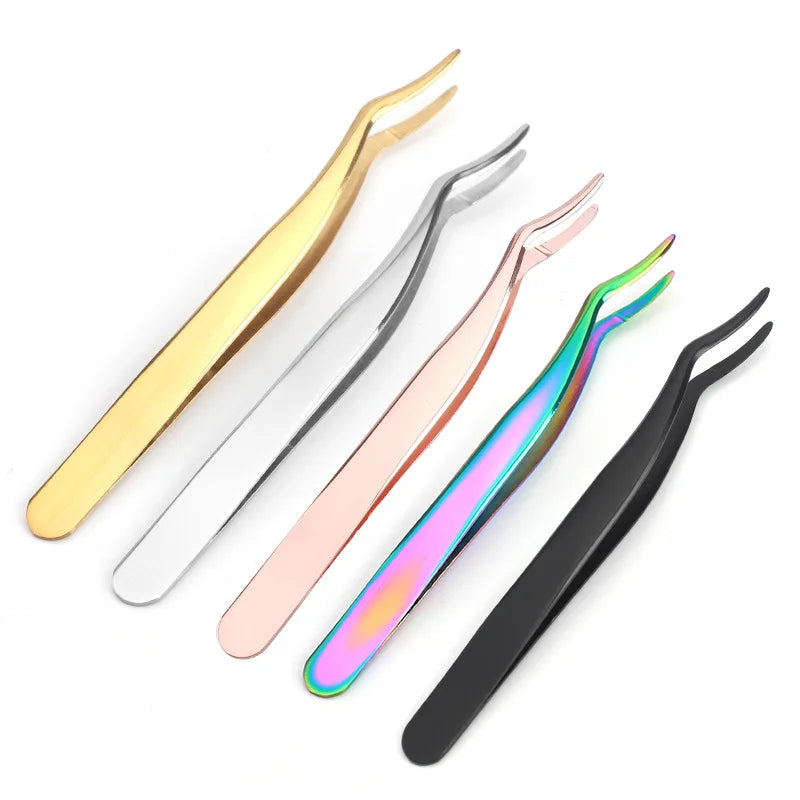 Stainless Steel False Eyelash Tweezers | Precision Tool for Lash Application