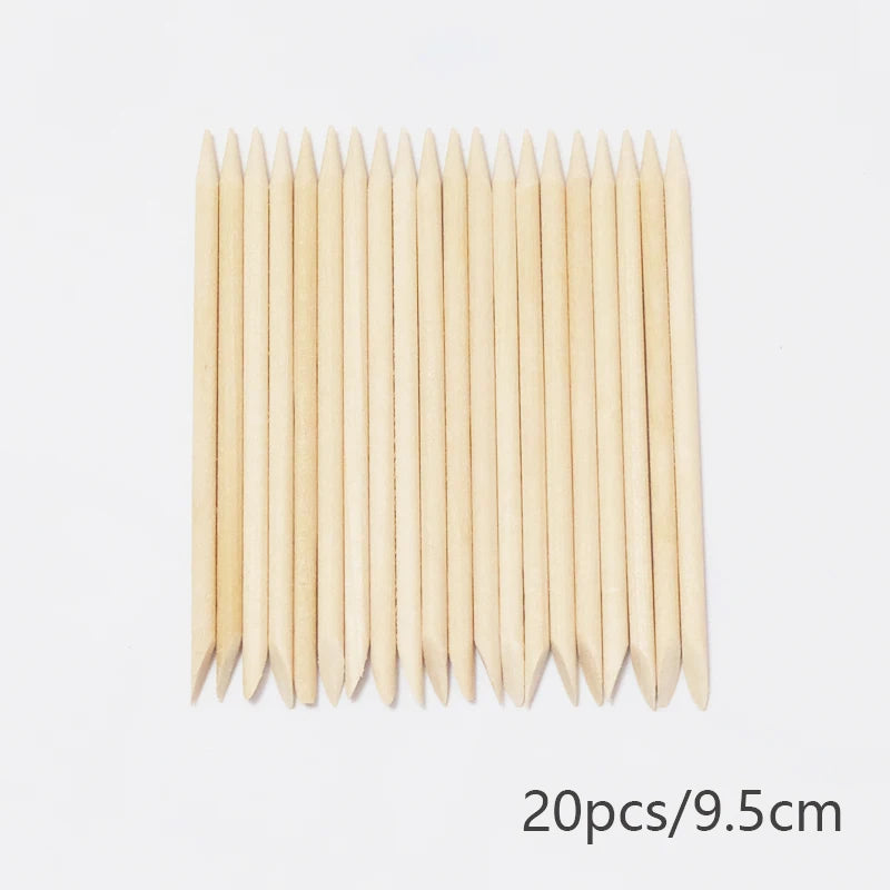 20/50/100pcs Nail Cuticle Pusher Wooden Design Drawing Painting Stick Remover Orange Wood Sticks for Nail Art Tools
