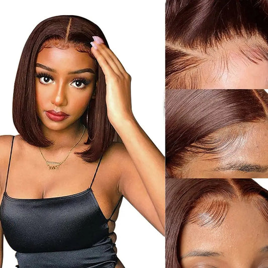 Wear & Go Chocolate Brown Bob Wig – Glueless Lace Front