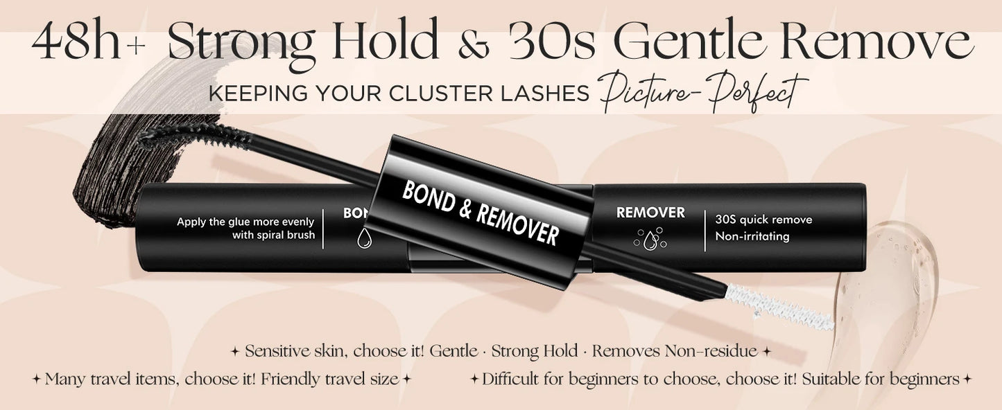 2-in-1 Lash Bond & Seal | Waterproof, Long-Lasting False Eyelash Glue & Remover