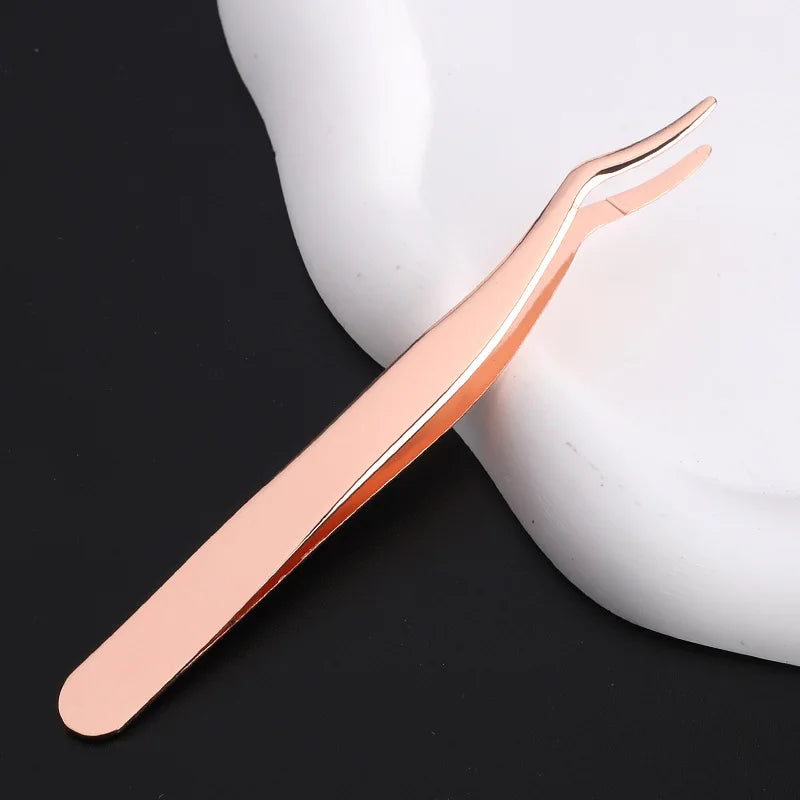 Stainless Steel False Eyelash Tweezers | Precision Tool for Lash Application