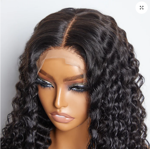 26 Inches 5x5 Glueless Lace Closure Wig 180% Density Deep Wave