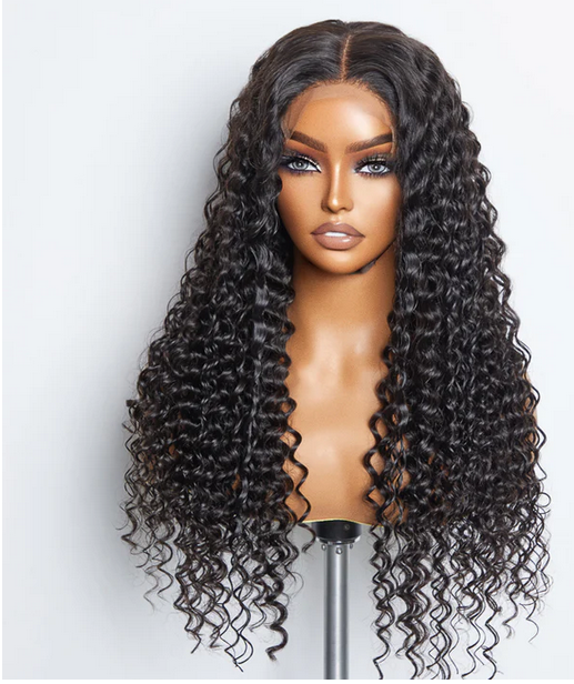 26 Inches 5x5 Glueless Lace Closure Wig 180% Density Deep Wave